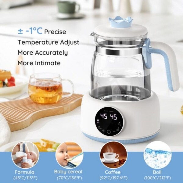 Baby Water Kettle Temperature Control, White