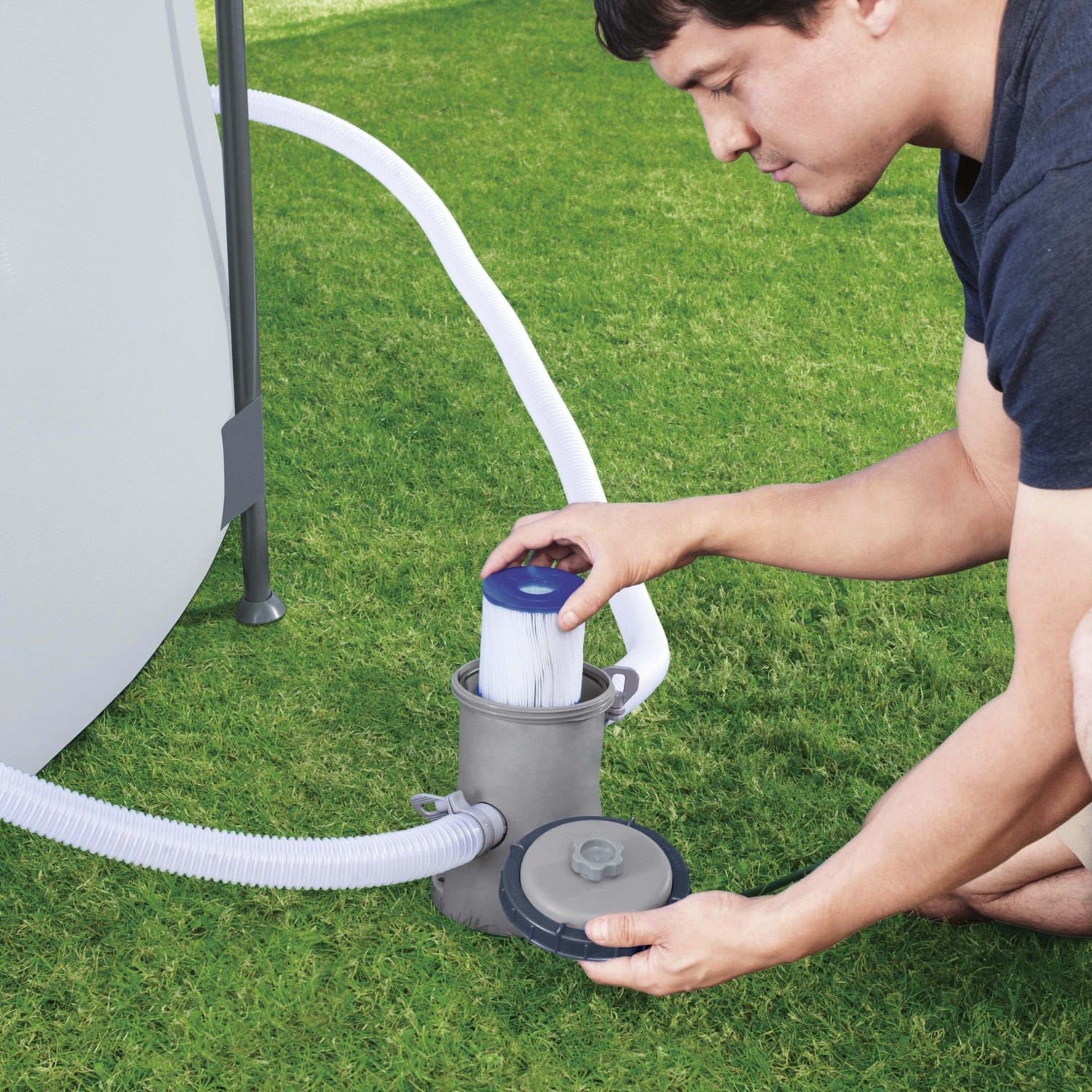 Pompa di filtraggio a cartuccia da 1.249 L/h per piscina Bestway