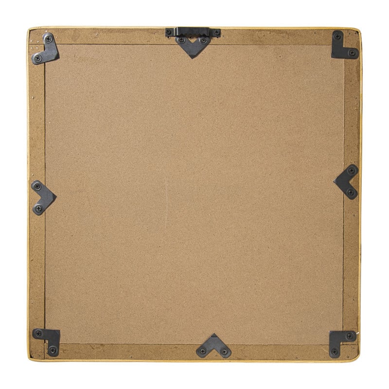 Spiegel rotan vierkant - bruin - 40.5x40.5 cm