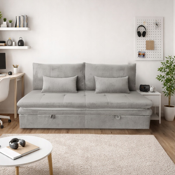 Sofa wypoczynkowa kanapa rozkładana leżanka spania S109 Aster sztruks beż