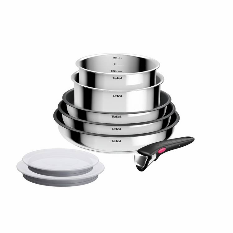 Tefal Ingenio 8 Piece Stainless Steel Cookware Set