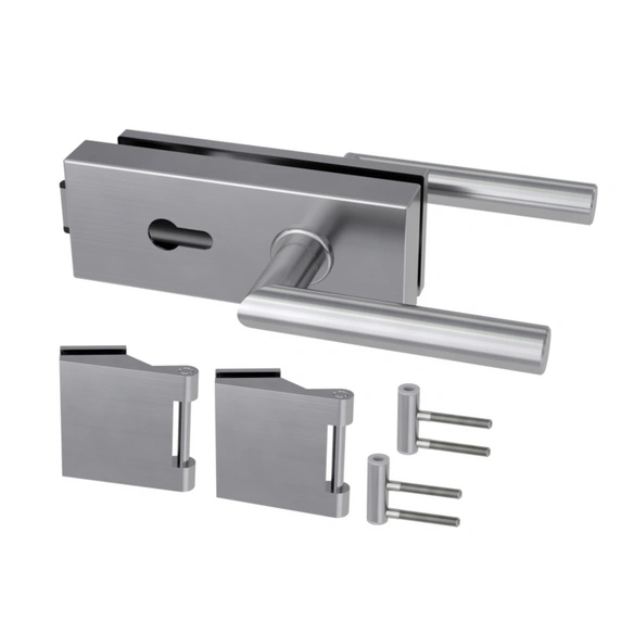 Glastürbeschlagset »3-tlg. Bänder, inkl. Griffpaar NOVA 297«, BxH: 245 x 57 mm, 2,177 kg