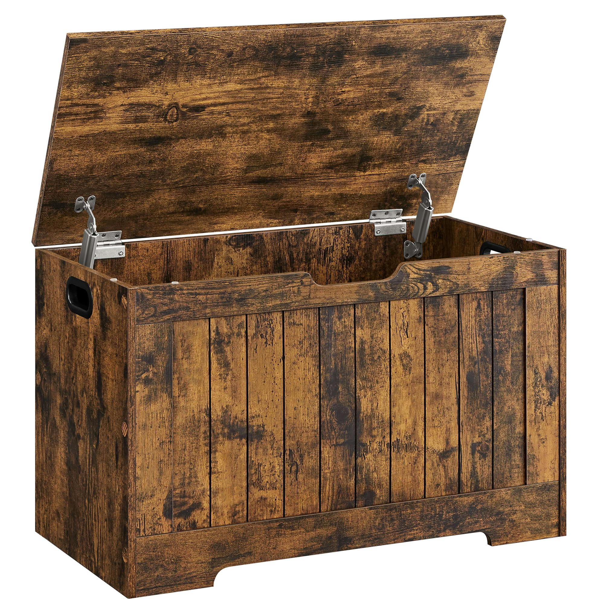 - Coffre de rangement  avec 2 charnières de sécurité blanc