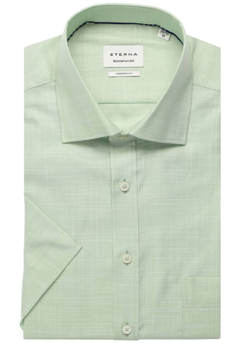 ETERNA Modern Fit Tencel Hemd hellgrün, Einfarbig