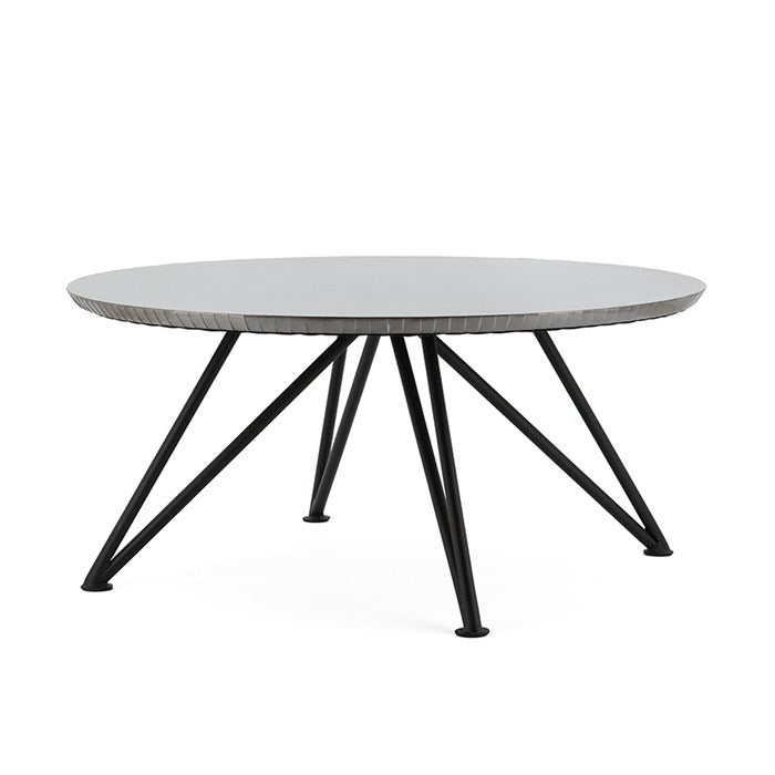 FurniLux Salontafel - Geborsteld zilver aluminium - 92x92x44cm