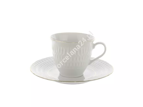 Filiżanka ze spodkiem 0,22 L / 15,7 cm Ćmielów - Sofia 3604 Złoto