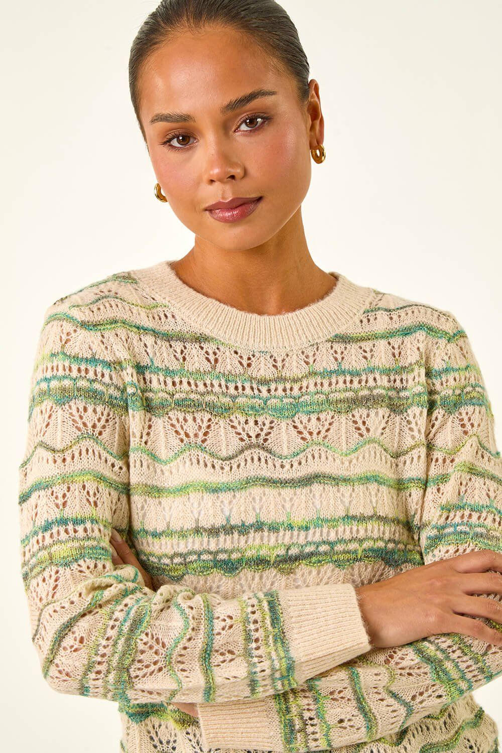 Roman Petite Melange Stripe Knit Jumper