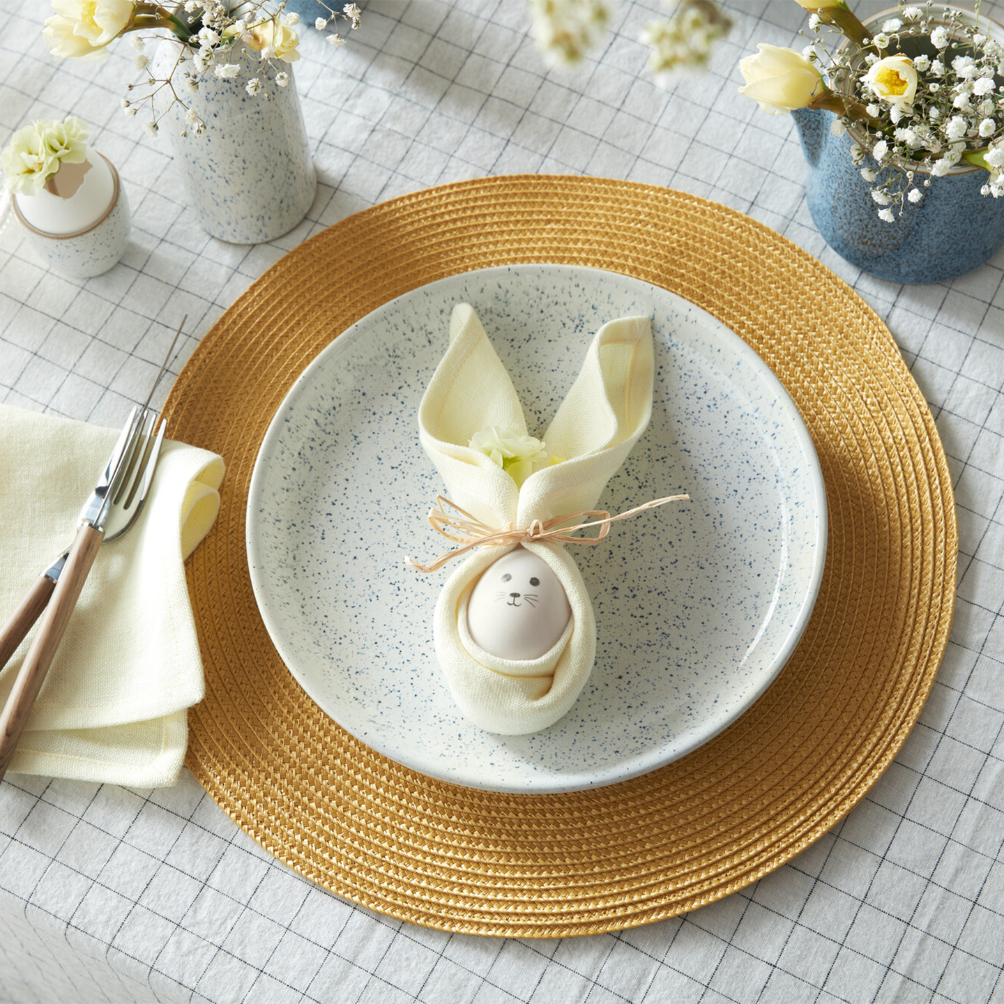 Studio Blue 4 Piece Coupe Medium Plate Set