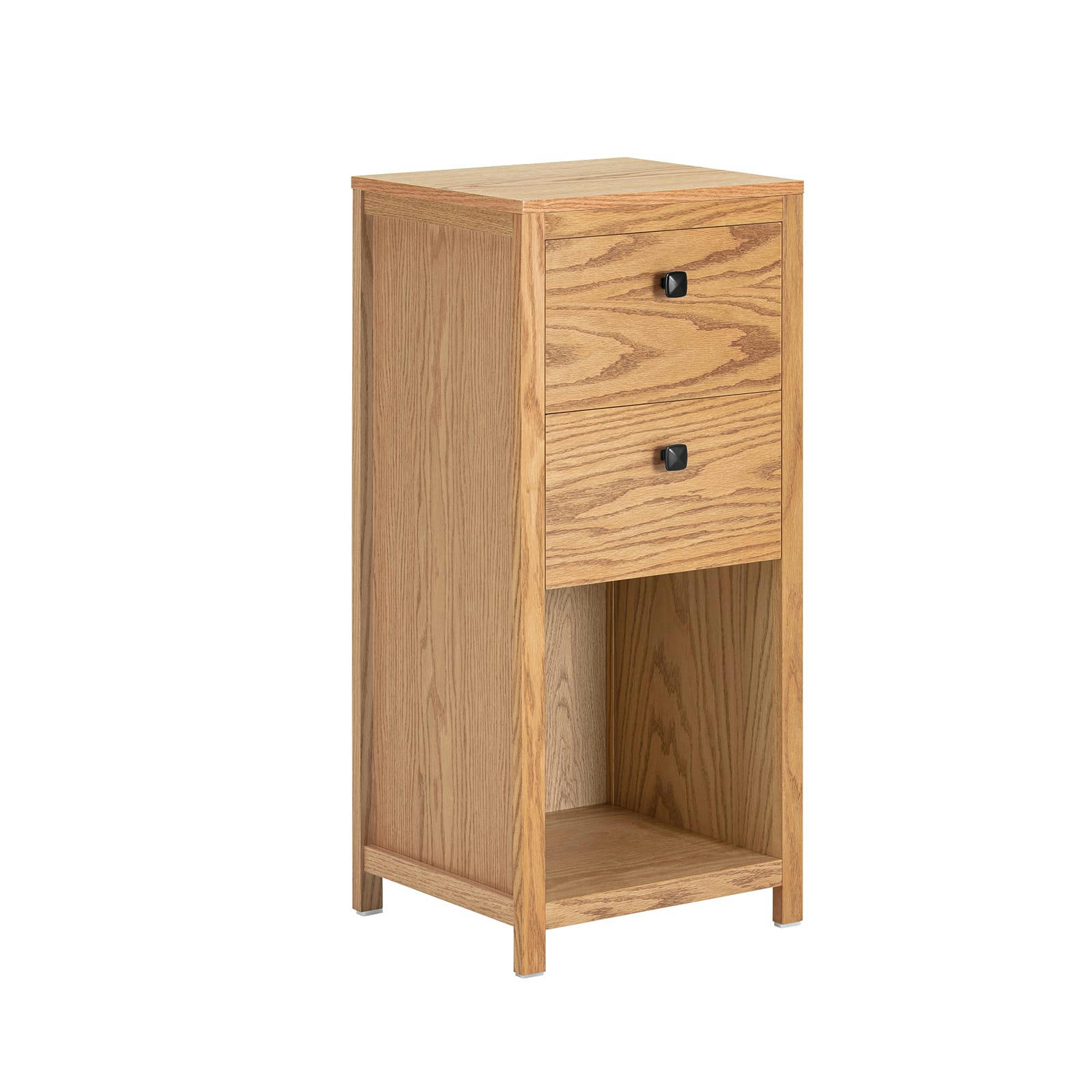 - Meuble bas effet bois couleur naturel