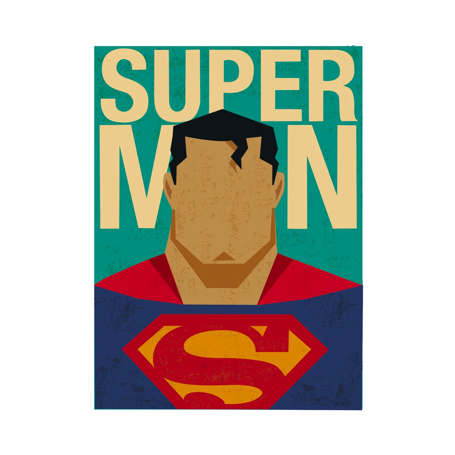 Blue Shaker Affiche SUPER MAN 30 x 40 cm