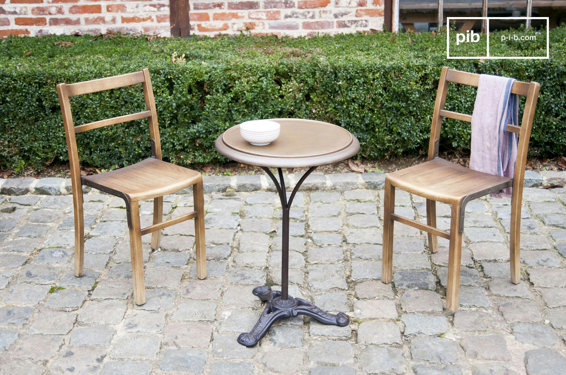 VAIANA - Table bistrot en métal marron