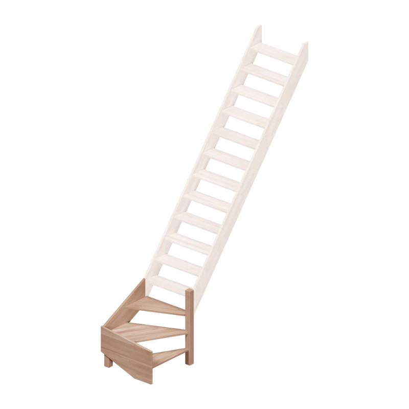 1/4 tournant droit pour escalier de meunier Alsace SOGEM