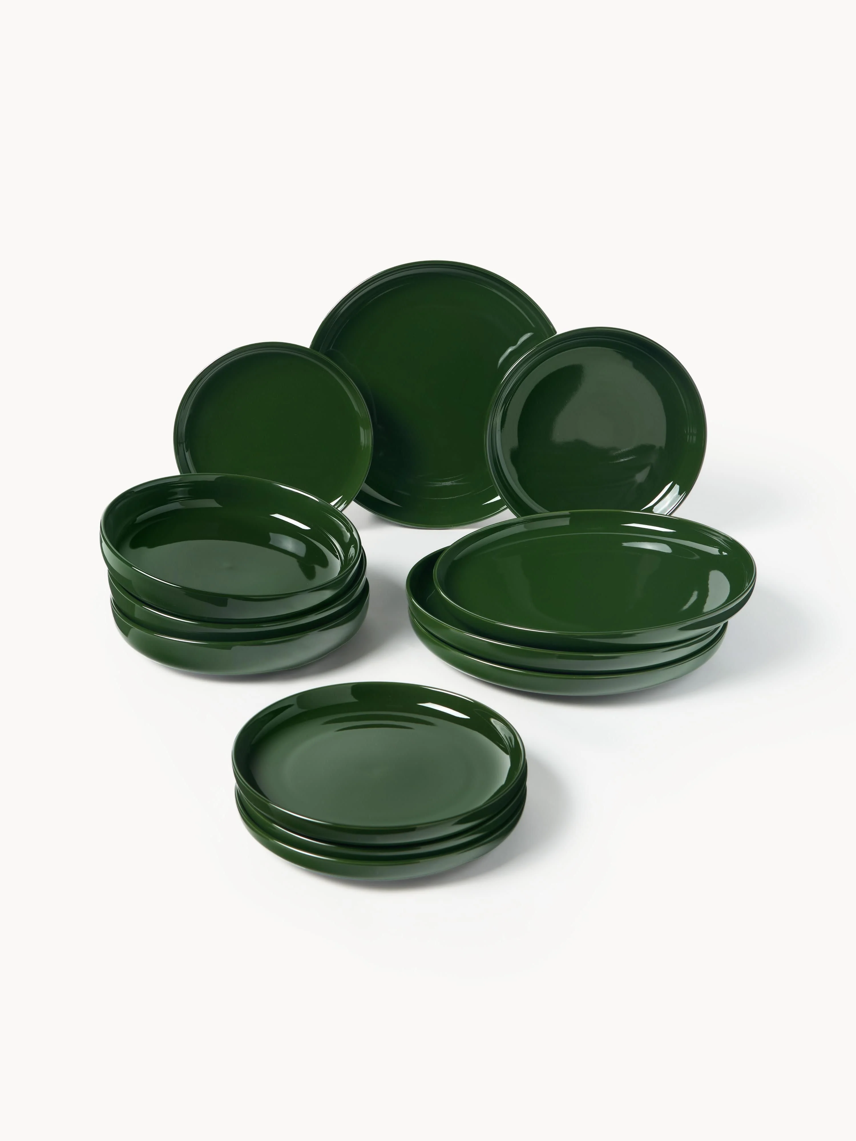 Porzellan-Geschirr-Set Nessa, 4 Personen, 12er-Set
