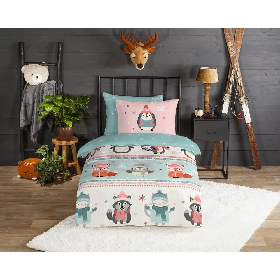 Good Morning Sneeuwvriendjes Flanel Dekbedovertrek Multi