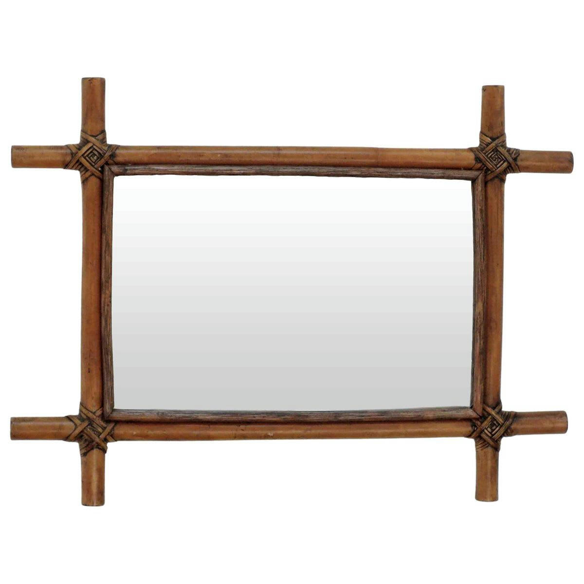 - Miroir rectangulaire en rotin 59 x 44 cm - Marcel