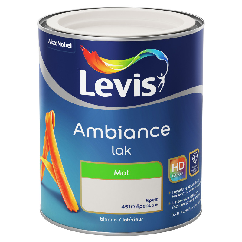 Peinture laque Ambiance Mat Épeautre 0,75 L LEVIS