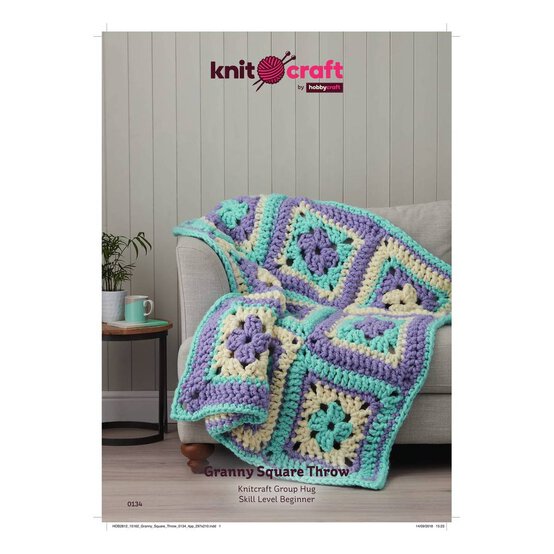 Knitcraft Granny Square Throw Digital Pattern 0134