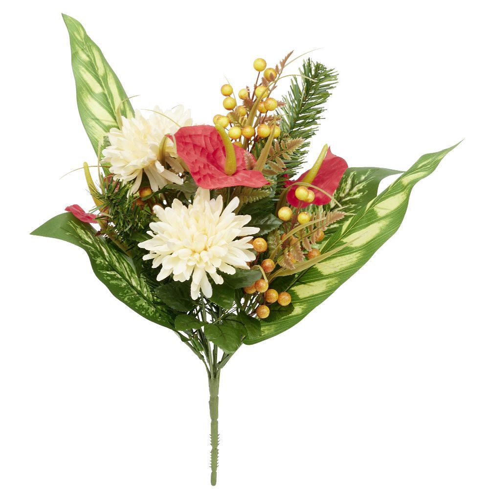 Piquet fleur artificielle automne Ø25xH45cm