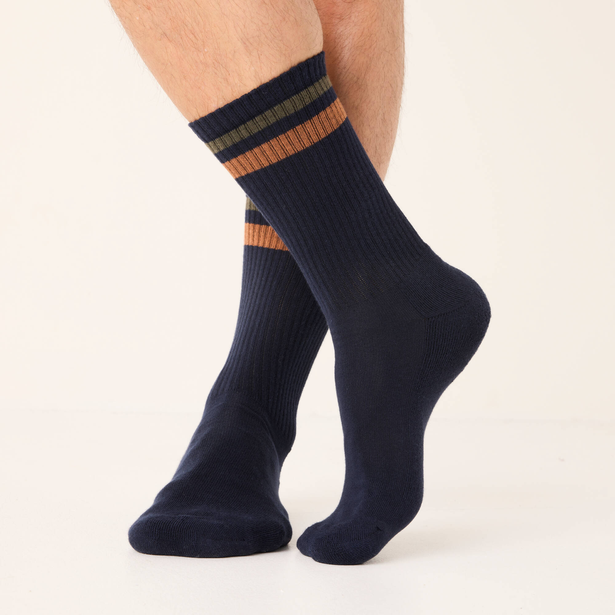 Chaussettes c&ocirc;telées - lot de 3 paires
