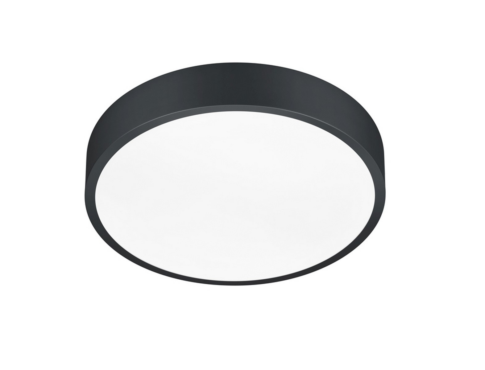 Plafon WACOokrągły czarno-biały LED 1x28W 31cm 3200lm IP20 Trio