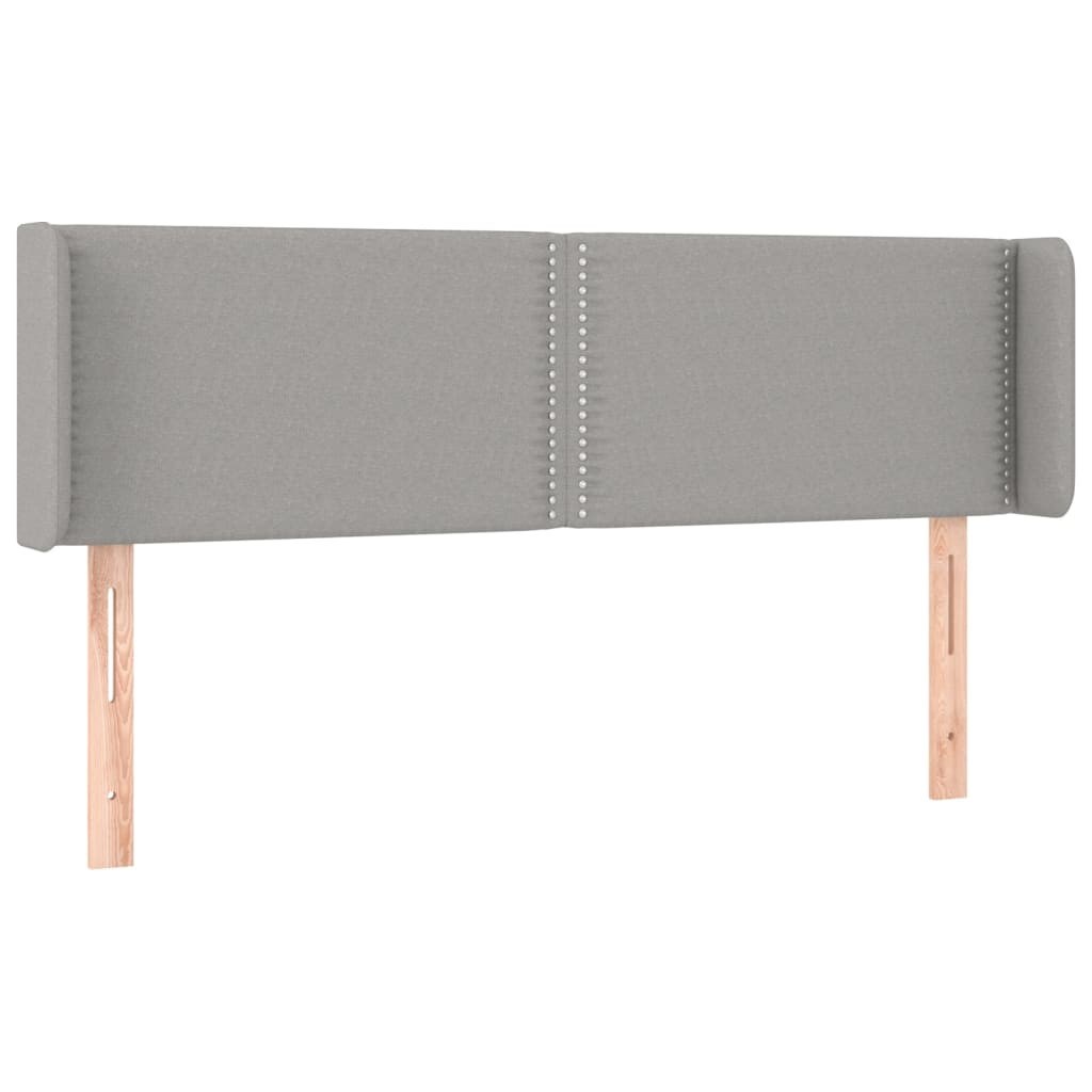 Wezgłowie Szary 147 x 16 x 78/88 cm Tkanina vidaXL