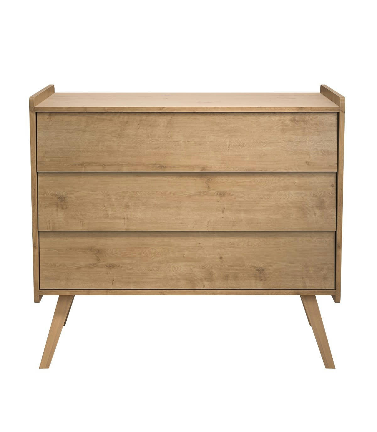 VINTAGE - Commode 3 Tiroirs Pieds en Chêne L100 cm