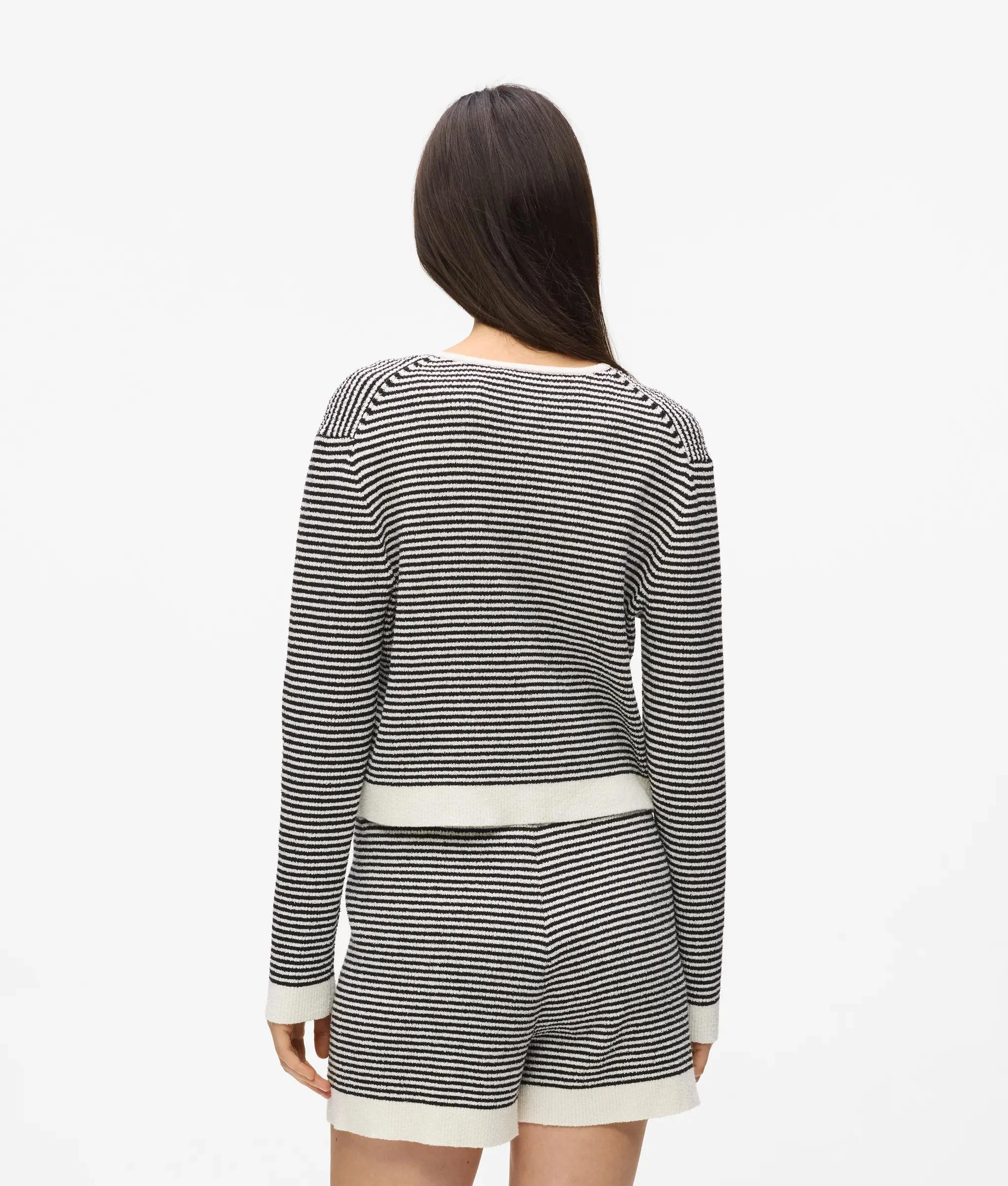 Cardigan en maille à rayures Ikon