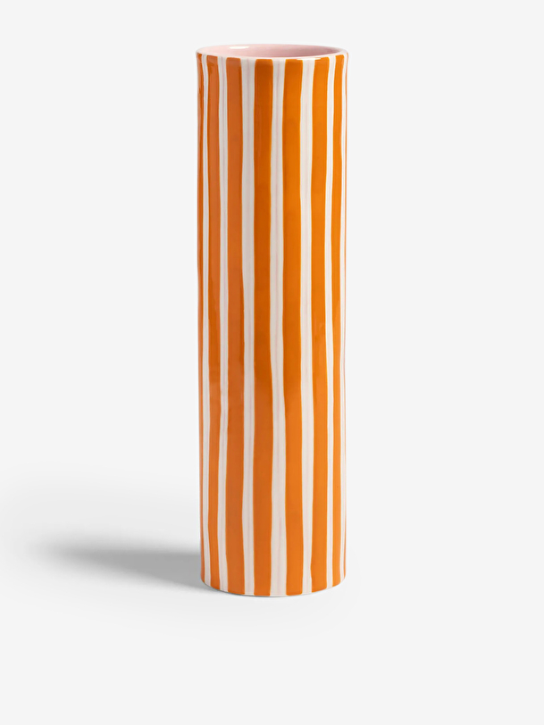 Vase rayures orange - &klevering orange