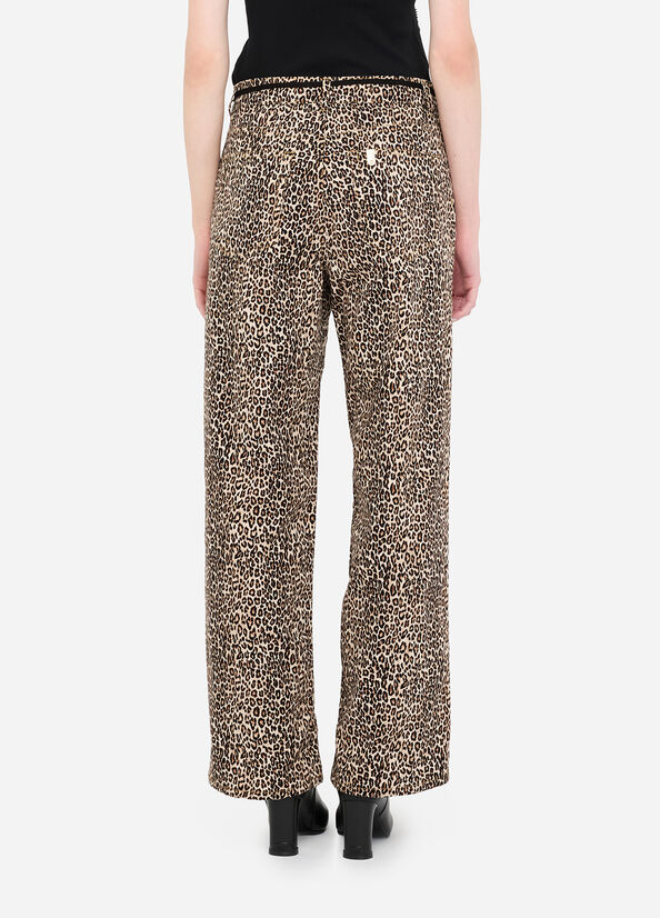 Pantaloni baggy animalier