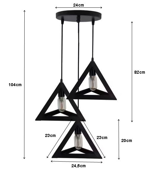 Lampa sufitowa metalowa loft t
