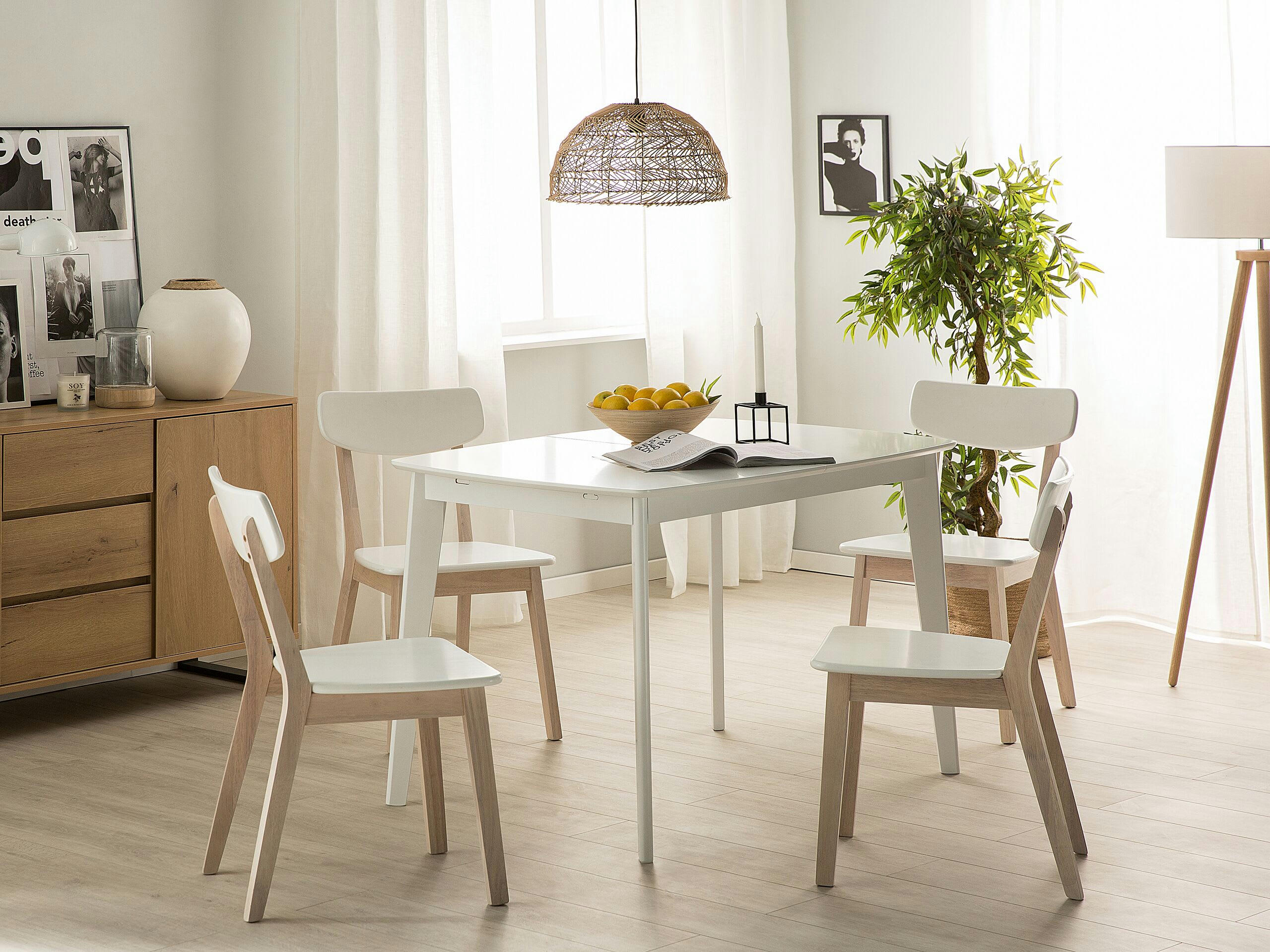 SANTOS - Lot de 2 chaises blanches