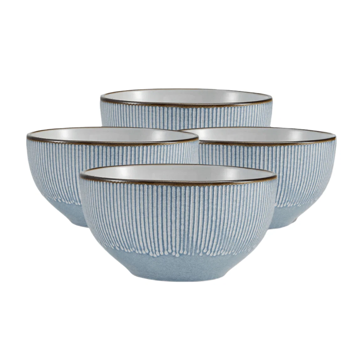 Arlie Blue Set of 4 Soup Cereal Bowls