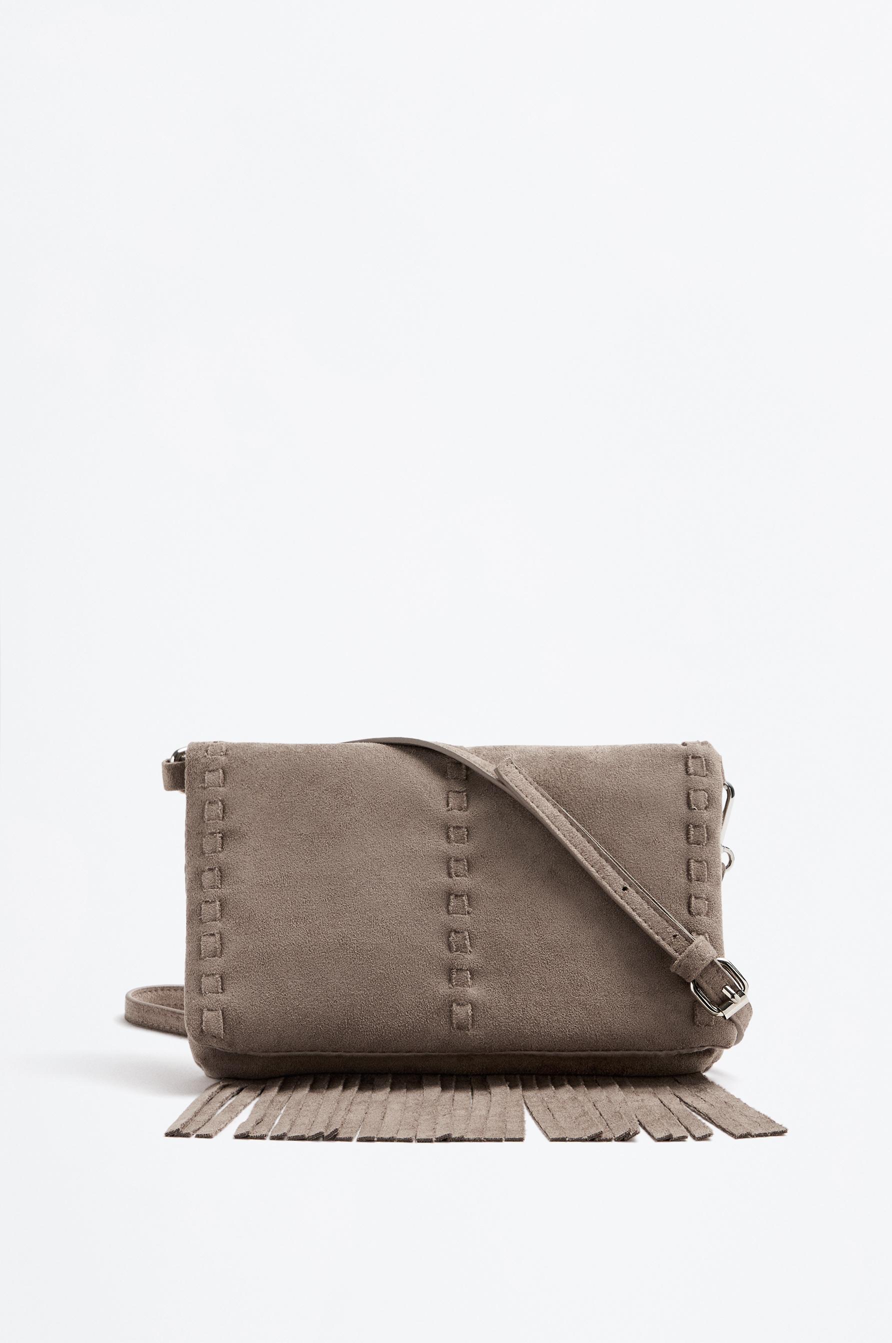 Bolso bandolera solapa flecos