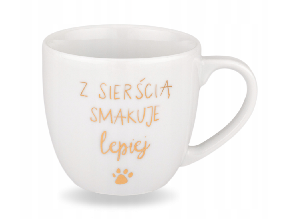 Kubek 300 ml - Z sierścią smakuje lepiej ZŁOTY NAPIS
