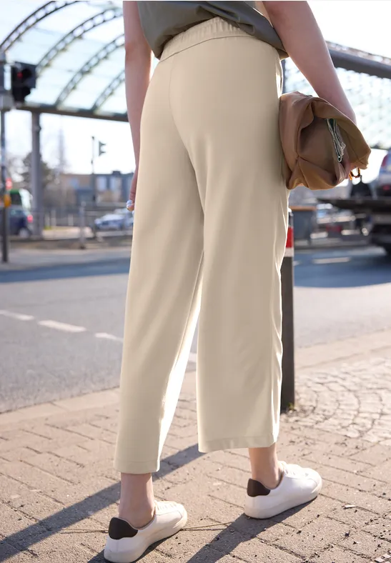 Mid Waist Wide Leg Hose im Casual Fit