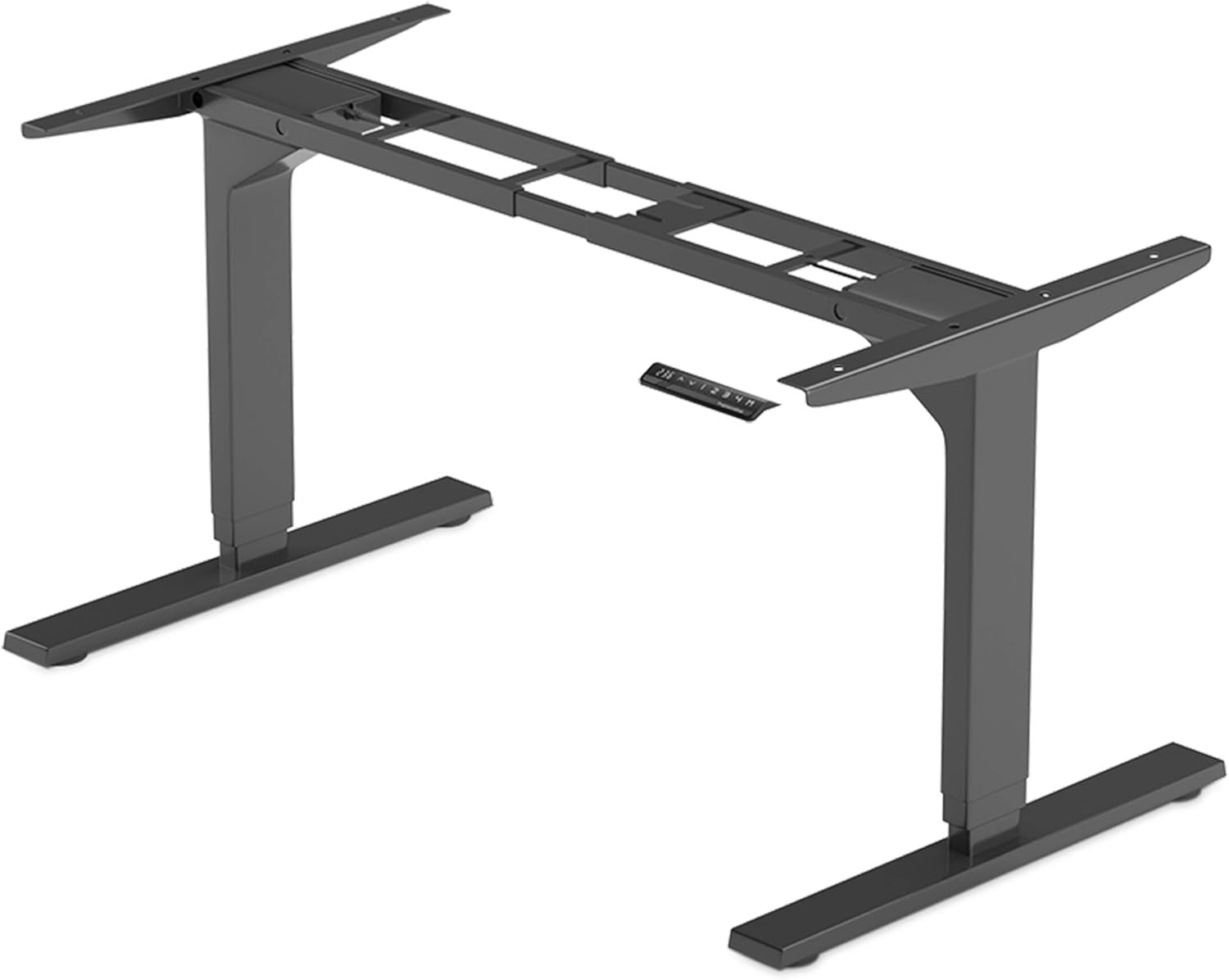 PROGRESSIVE AUTOMATIONS Electric Standing Desk Frame Dual Motor. Adjustable Height and Width, 3 Stages Legs for sit Stand Home Office desks suites Tops from 48 to 73 FLT-02 Black