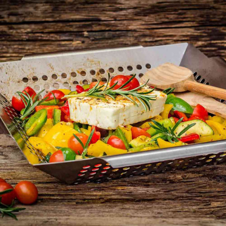 Grand panier à légumes en inox - Grillfürst