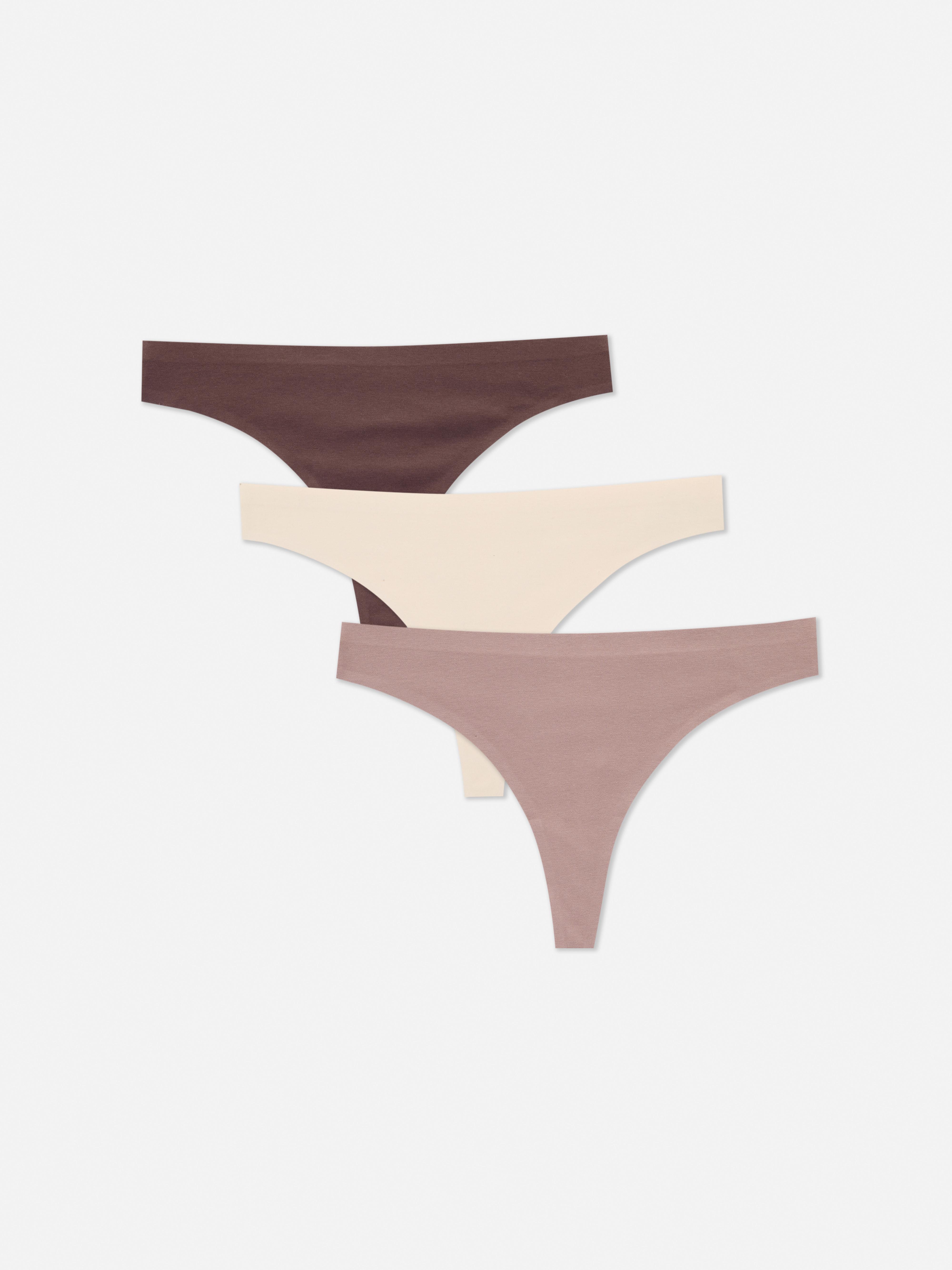 3-Pack Neutral Invisible Thongs