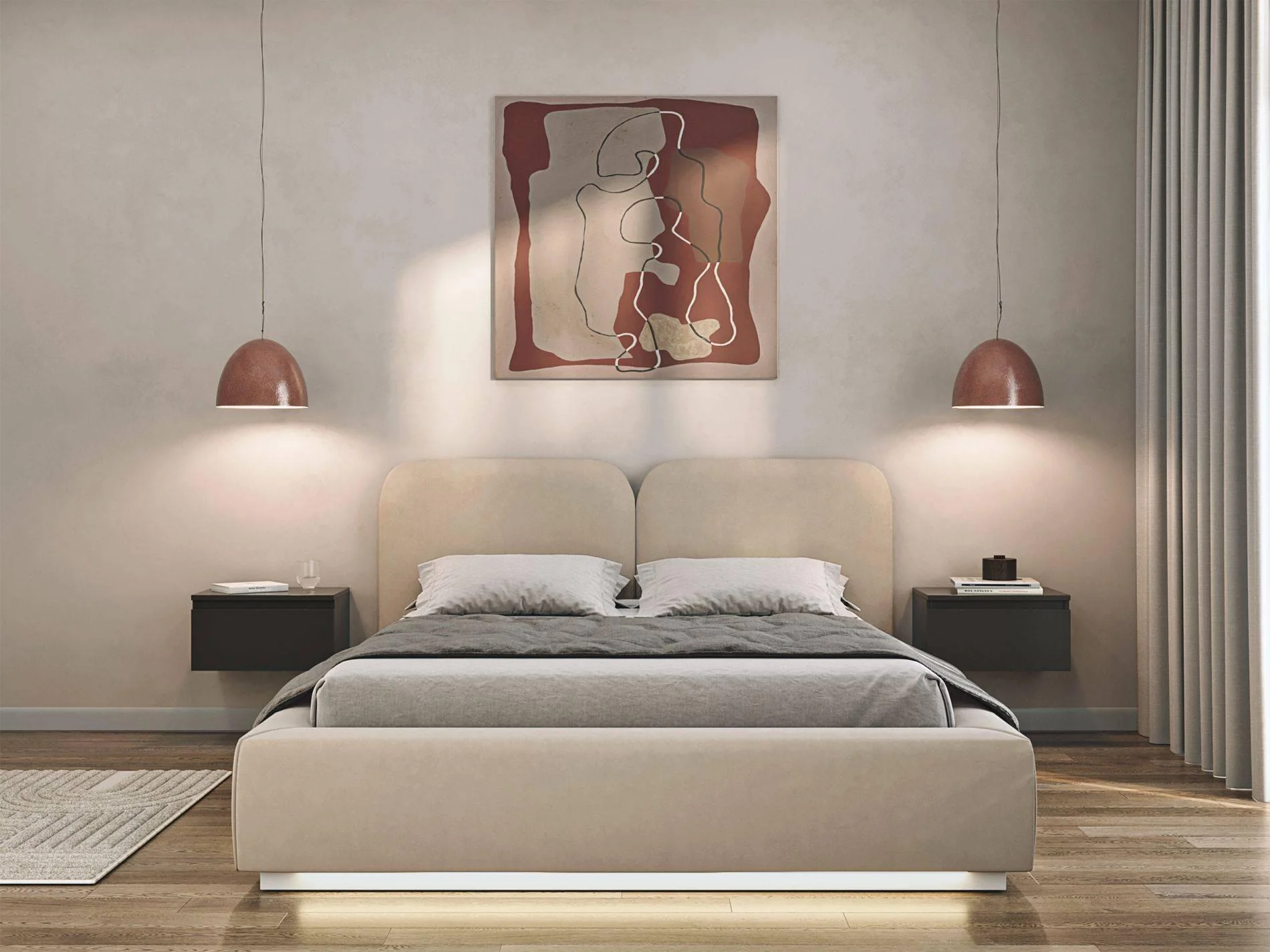 Bedframe Cremona velvet 160 x 200 cm met verlichting