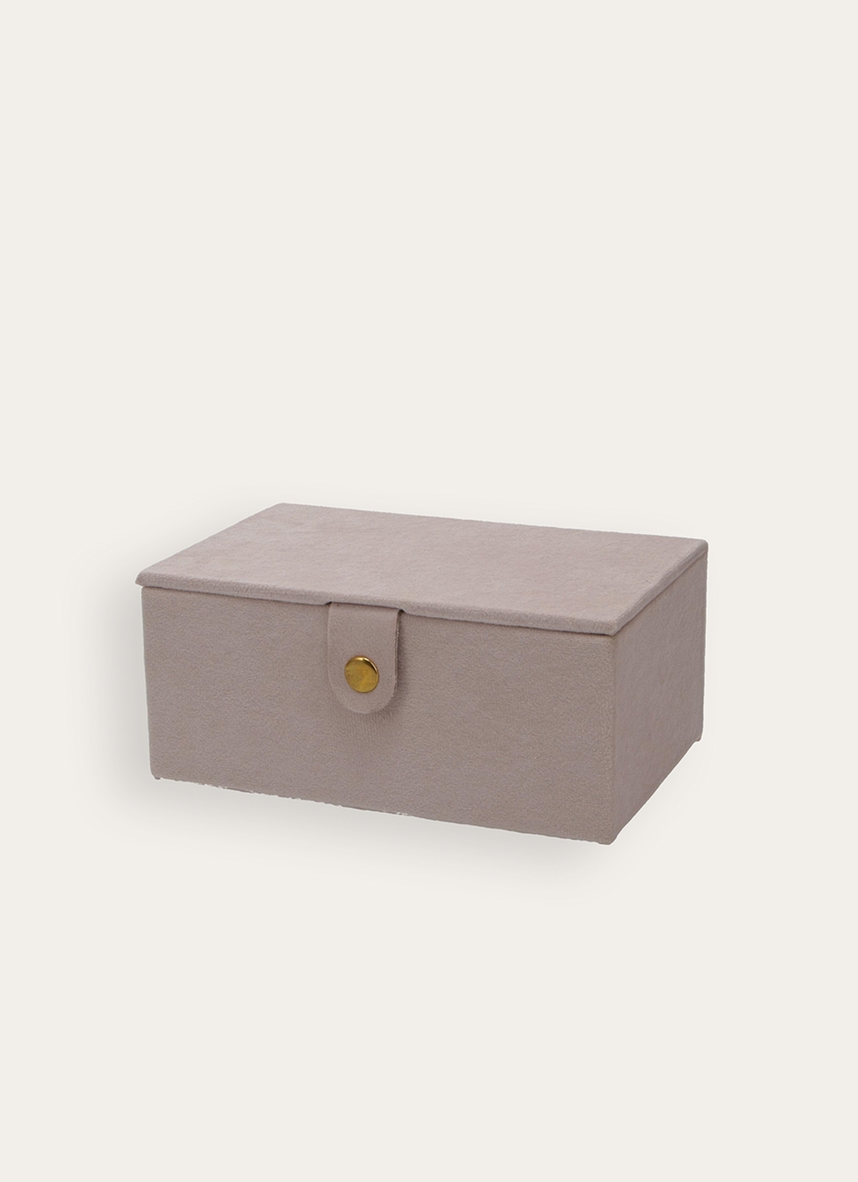 BOÎTE DE RANGEMENT EN VELOURS - PETITE ROSE POUDRE