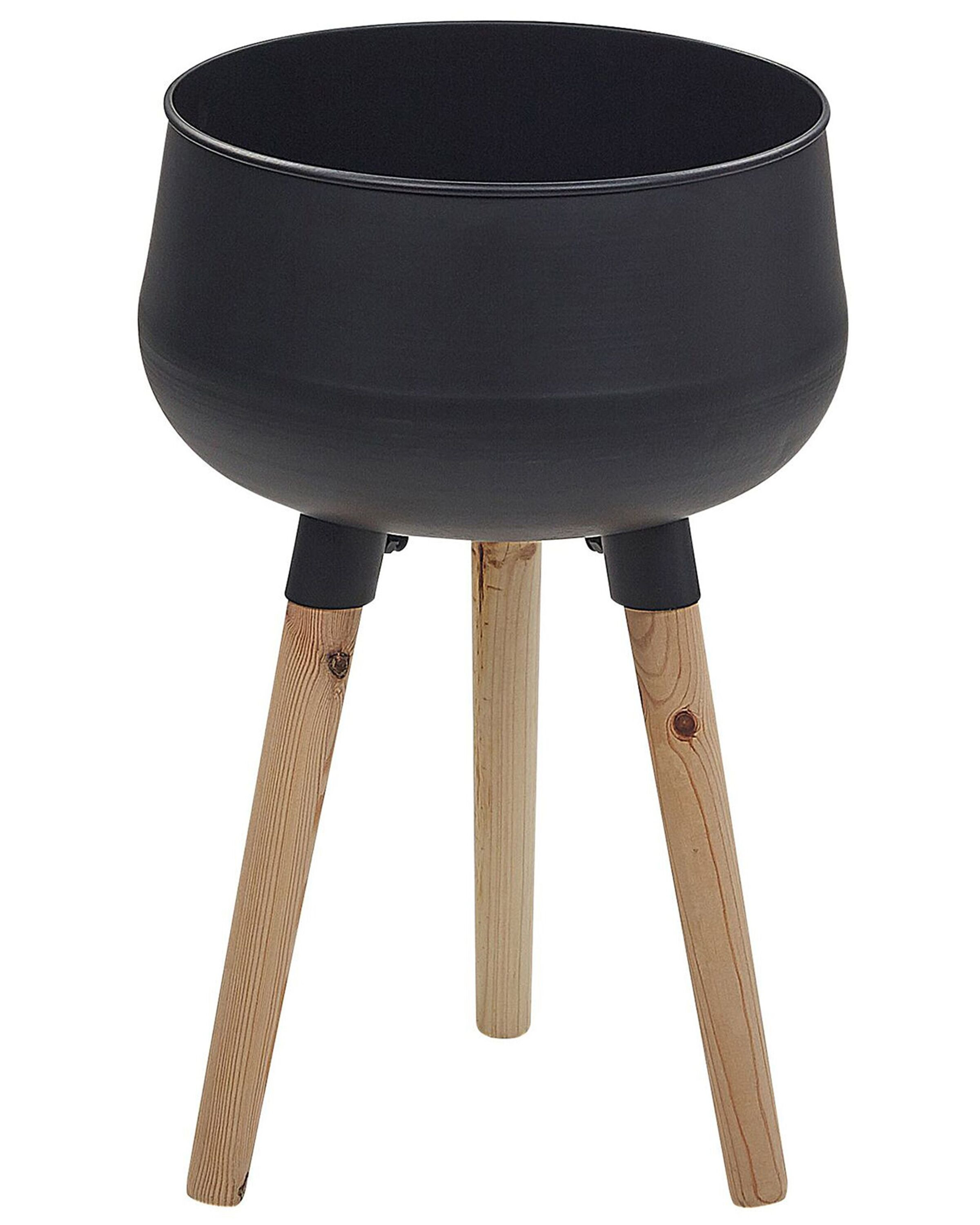 Doniczka na stojaku 47 cm metalowa czarna