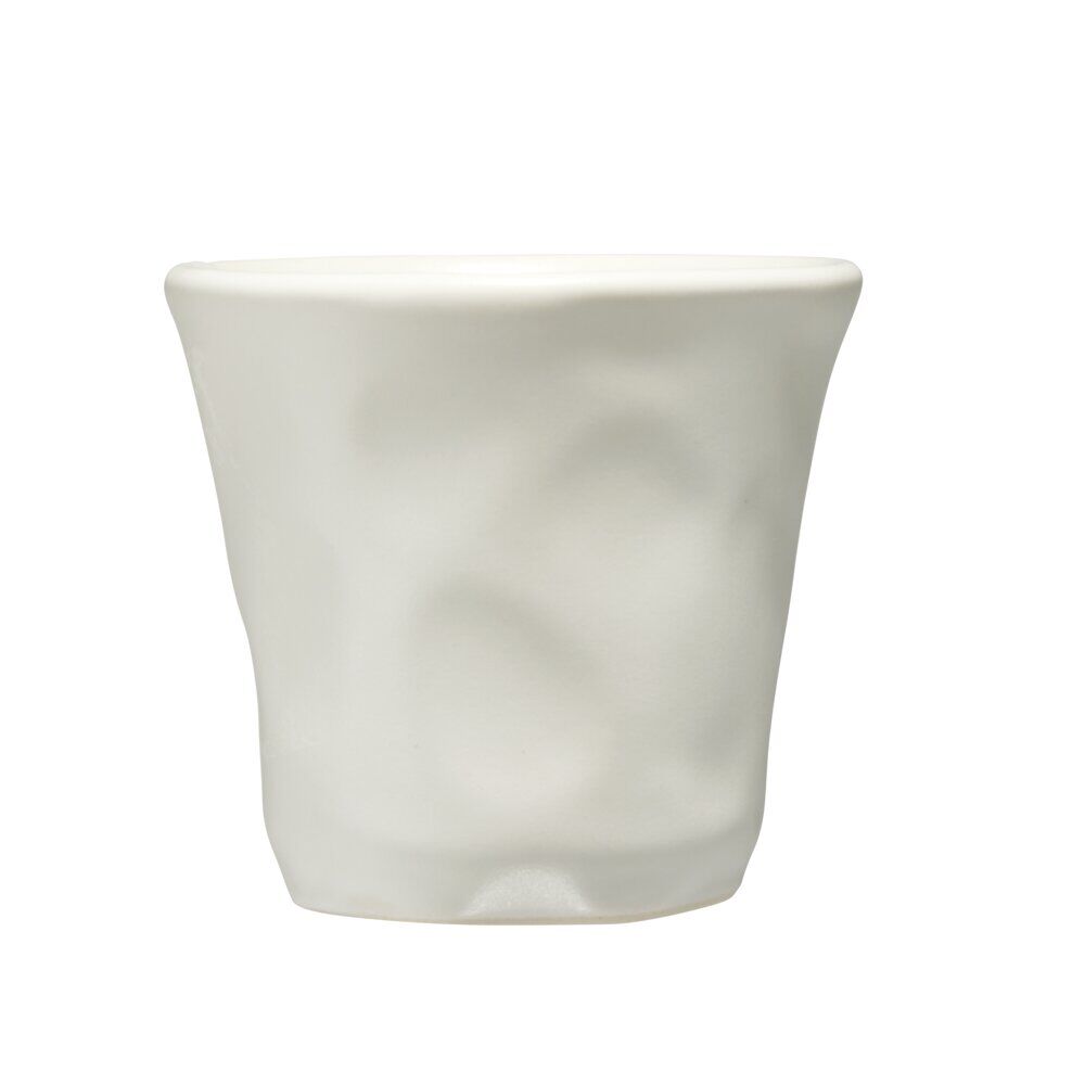 Tasse expresso 10cl forme organique céramique blanc Ø6xH6,3cm