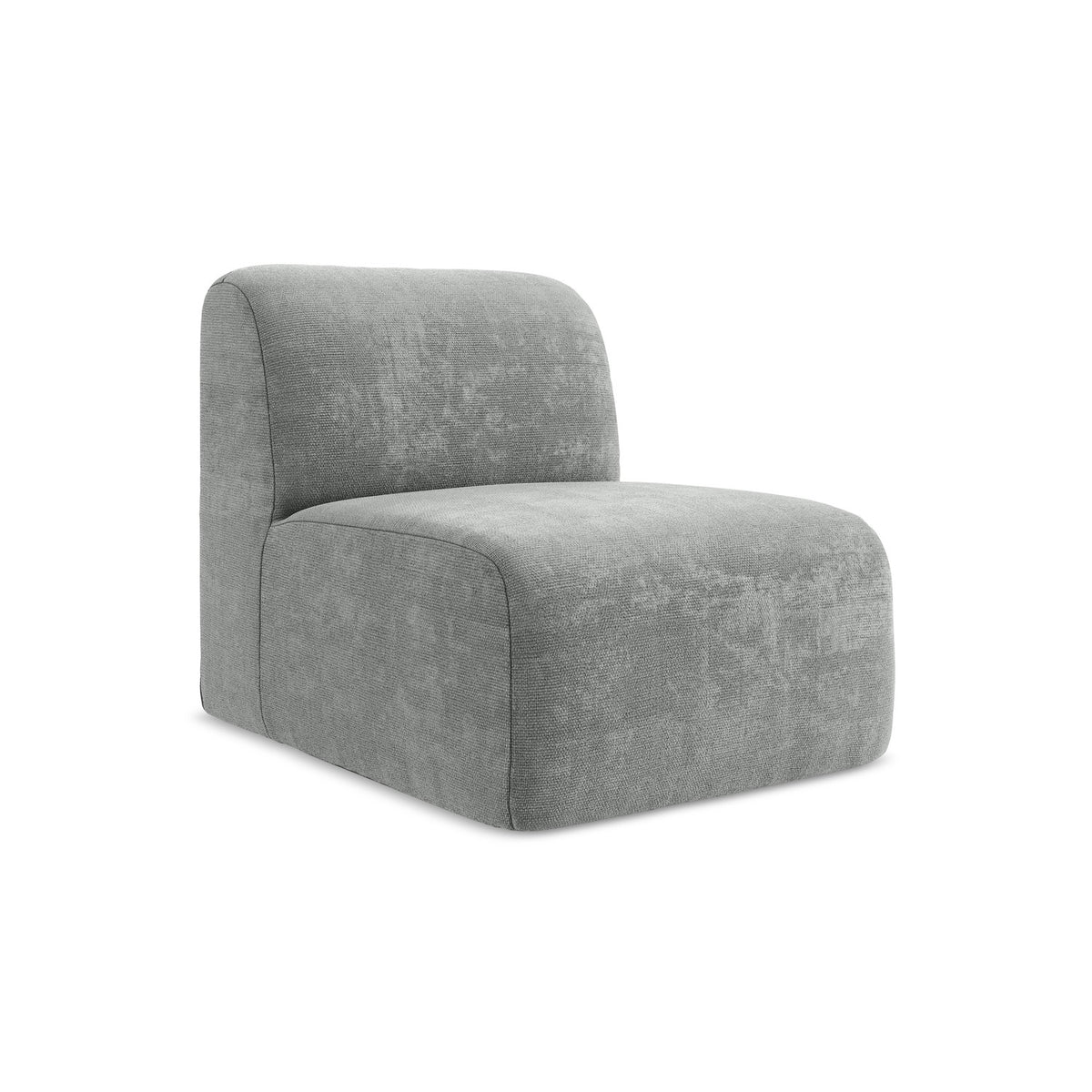 LaMiaSofa Bankmodule midden Cervo - chenille stof - grijs - 70x94x75
