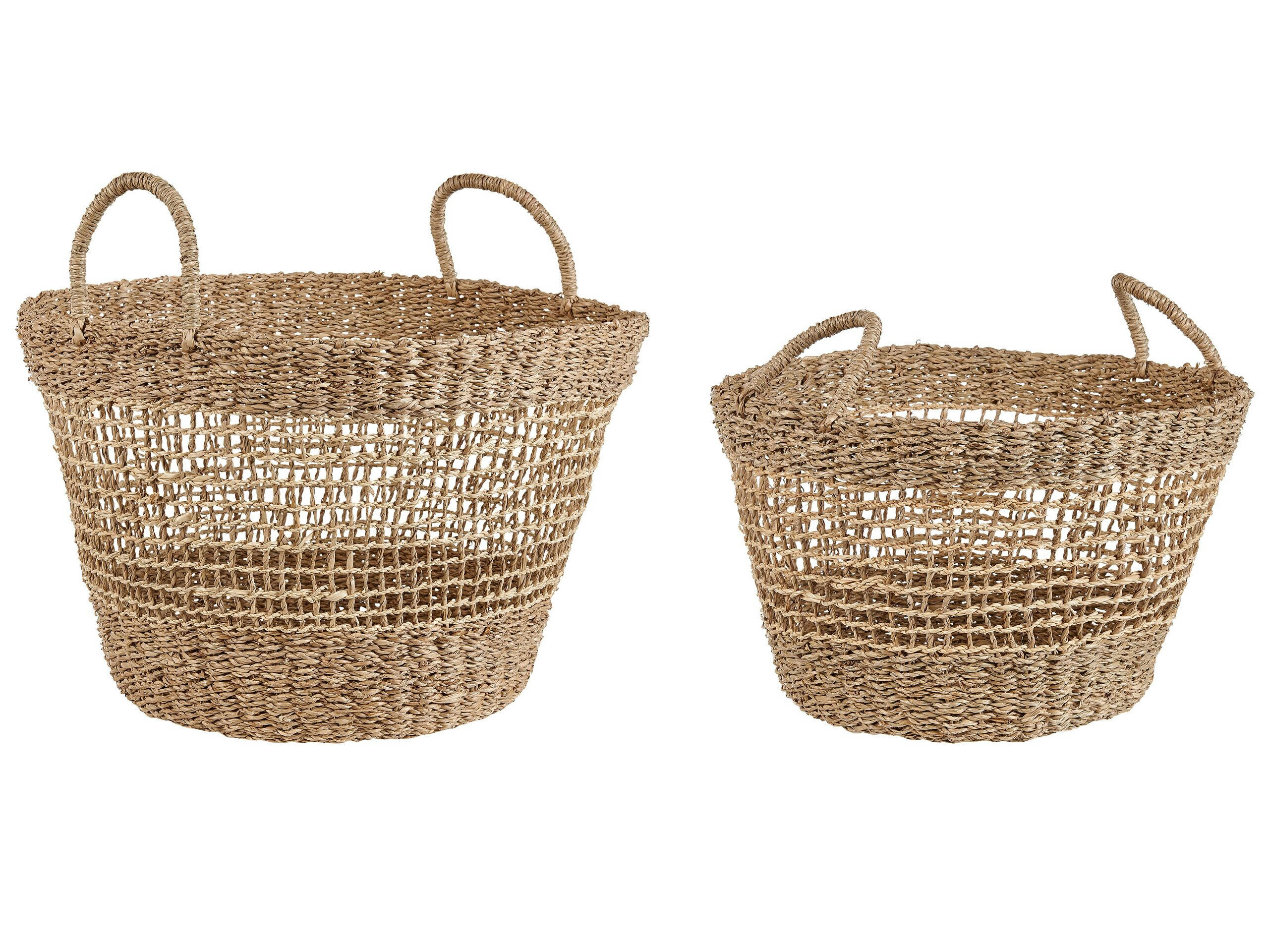 AROWANA - Lot de 2 paniers naturels en herbes marines