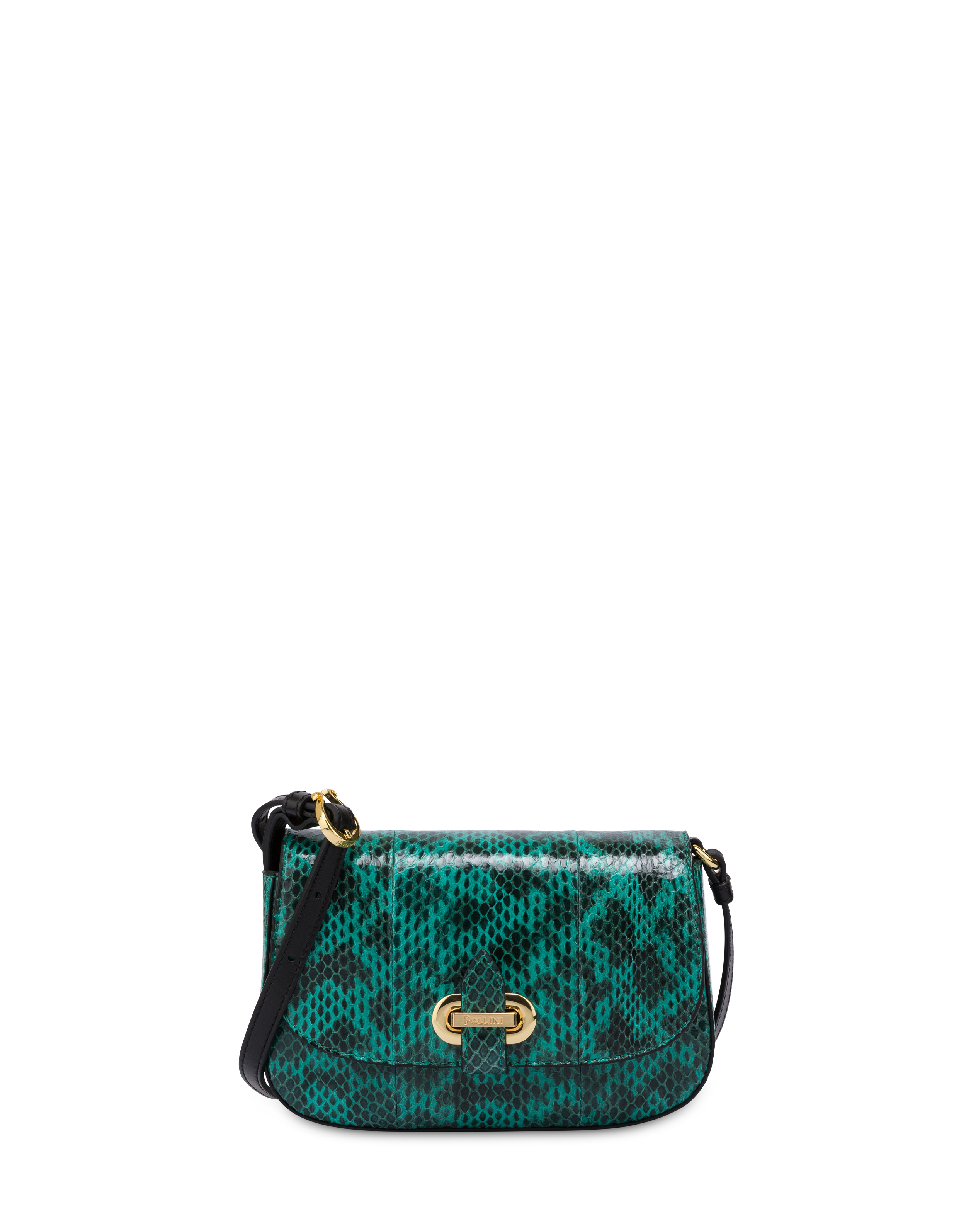 Crossbody Bag Fence Small Re-archive In Vitello Verde/nero