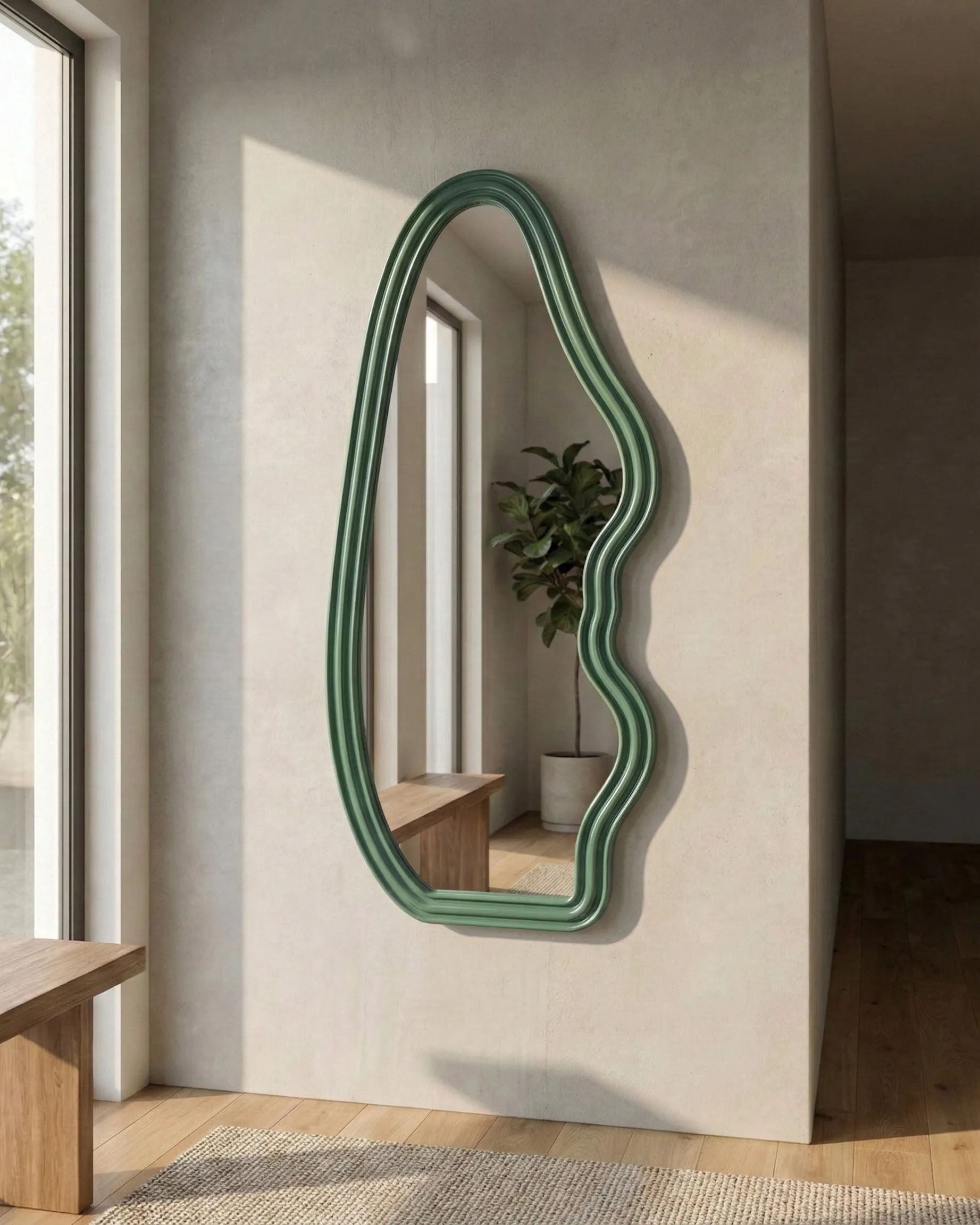 Wall Mirror ROCLES 68 cm 160 cm Dark Green