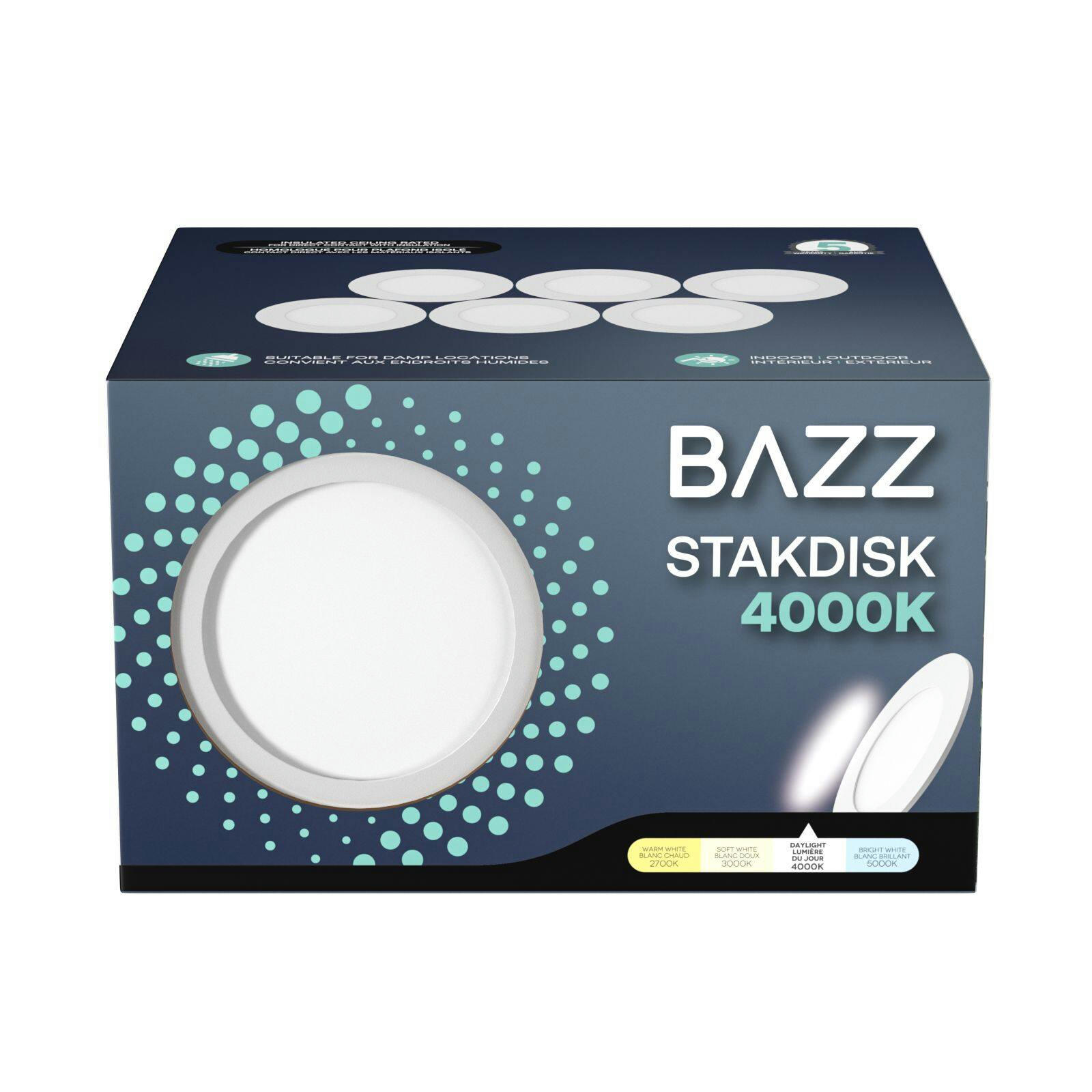 BAZZ Cool White Recessed Lights, 4-in, 6-pk