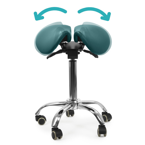 Ergonomiczny hoker regulowany SELLA niebieski