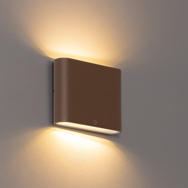 Applique murale extérieure moderne brun rouille 11,5 cm avec LED IP65 - Batt