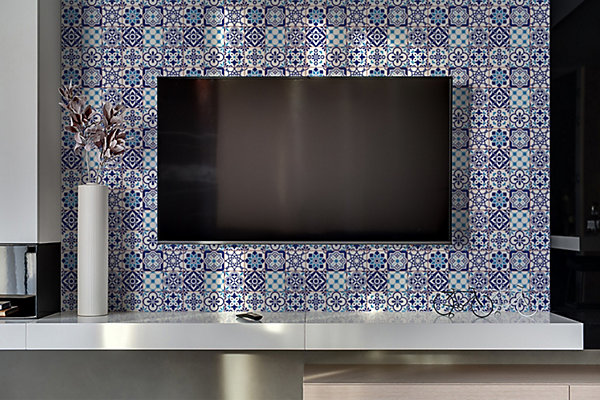 Panneau autocollant Tulup 100x50 cm Motif azulejo 1 pcs